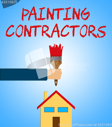 Image of Painting Contractors Meaning Paint Contract 3d Illustration
