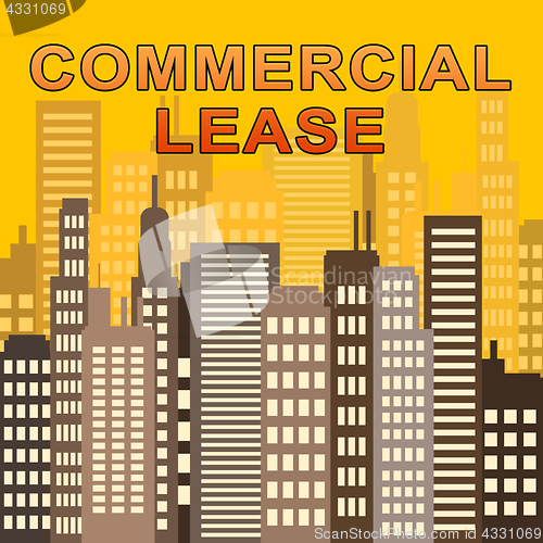 Image of Commercial Lease Describes Real Estate Offices 3d Illustration