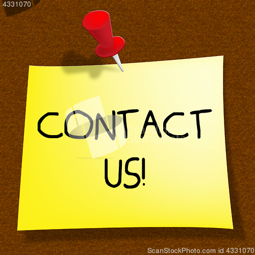 Image of Contact Us Meaning Customer Service 3d Illustration
