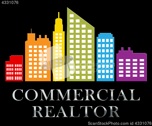 Image of Commercial Realtor Describes Real Estate Sale 3d Illustration