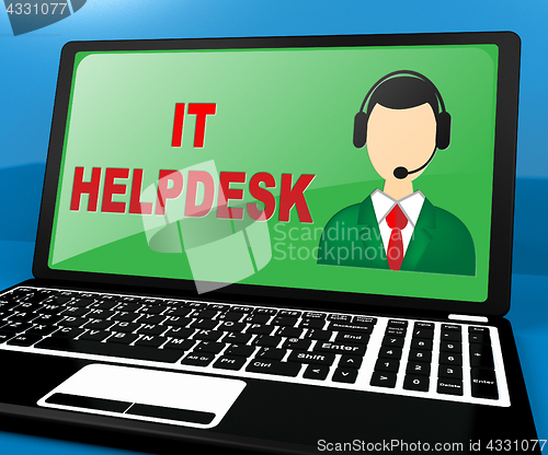 Image of IT Helpdesk Showing Information Technology 3d Illustration