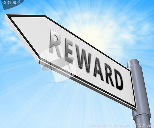 Image of Reward Sign Representing Rewards Perk 3d Illustration
