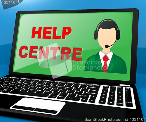 Image of Help Centre Online Showing Faq Advice 3d Illustration