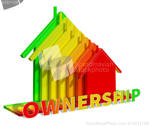 Image of Home Ownership Shows Real Estate 3d Illustration
