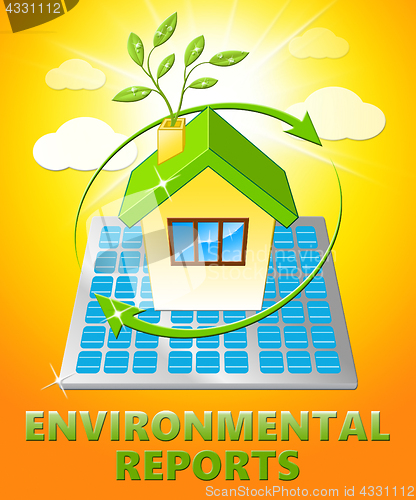 Image of Environment Reports House Shows Nature 3d Illustration