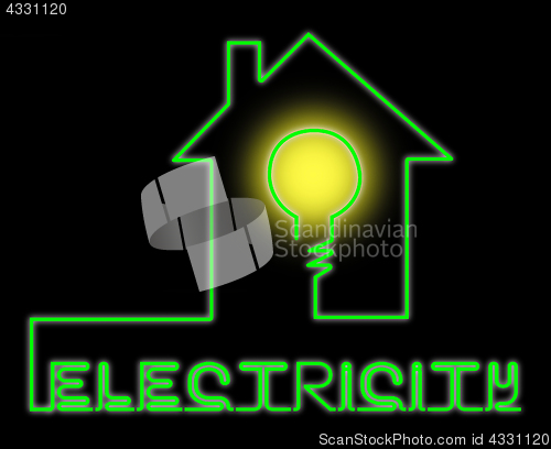 Image of Electricity Light Bulb Means Power Source And Circuit
