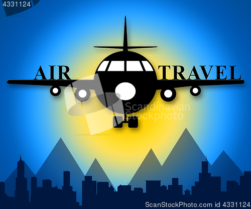 Image of Air Travel Meaning Plane Message 3d Illustration