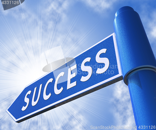 Image of Success Sign Meaning Progress Victory 3d Illustration