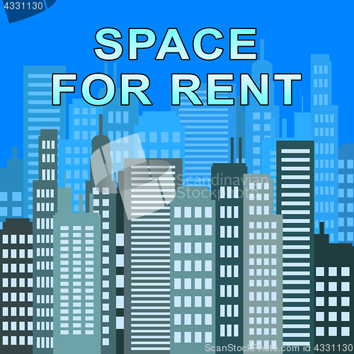 Image of Space For Rent Describes Real Estate 3d Illustration