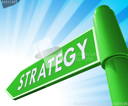 Image of Strategy Sign Meaning Planning Commerce 3d Illustration