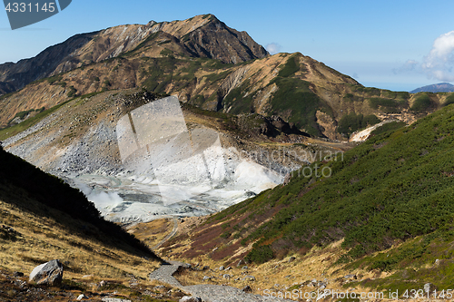 Image of Hell in tateyama of Japan