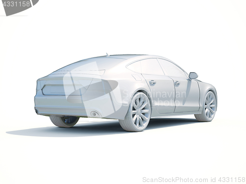 Image of 3d Car White Blank Template