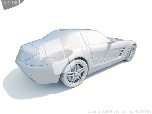 Image of 3d Car White Blank Template