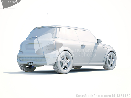 Image of 3d Car White Blank Template