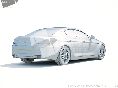 Image of 3d Car White Blank Template