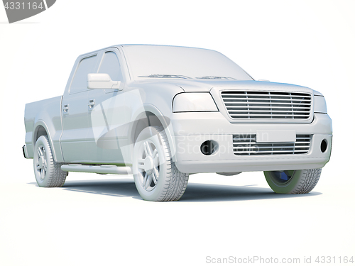 Image of 3d Car White Blank Template