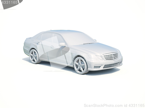 Image of 3d Car White Blank Template