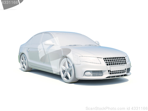 Image of 3d Car White Blank Template