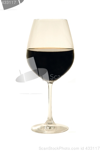 Image of Wine glass over white