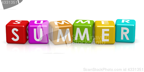 Image of Square Cube with summer word