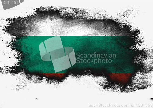 Image of Bulgaria flag painted with brush