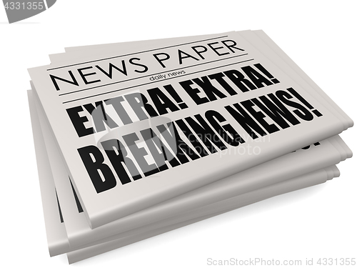 Image of Newspaper with breaking news