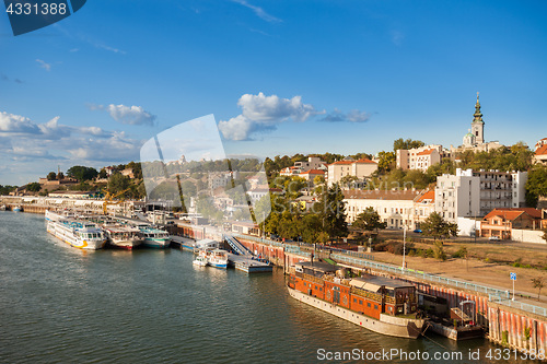 Image of River boats and barges (Splavs), Sava, Belgrade