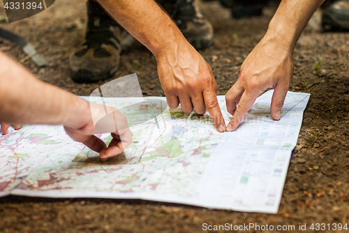 Image of Navigating with map and compass