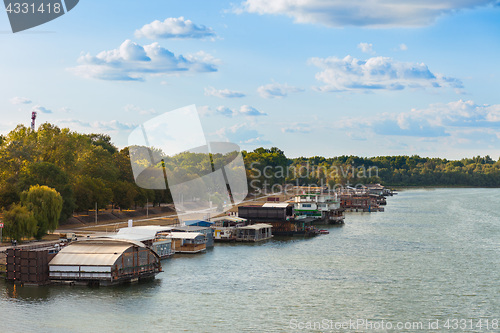 Image of Splavs (river barges) on the Sava, Belgrade
