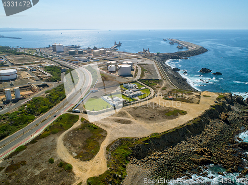 Image of Top View of the Oil Refinery