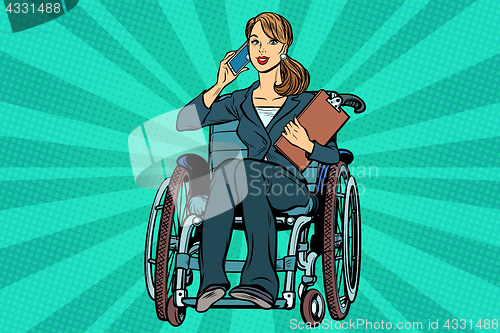 Image of Beautiful woman disabled businesswoman