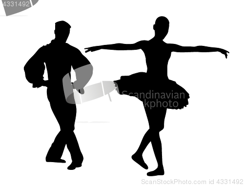 Image of Couple ballet dancers