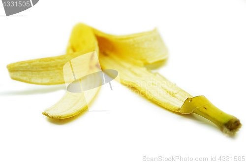 Image of Peeled yellow banana skin