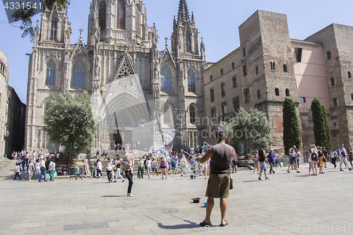 Image of Cathedral Holy Cross and Saint Eulalia in Barcelona