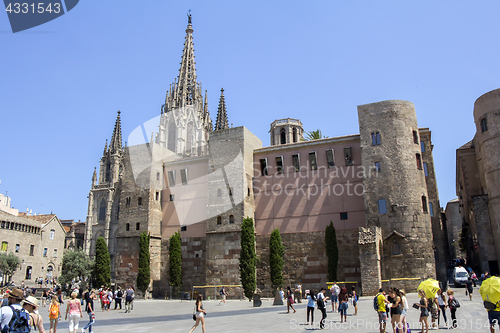 Image of Cathedral Holy Cross and Saint Eulalia in Barcelona