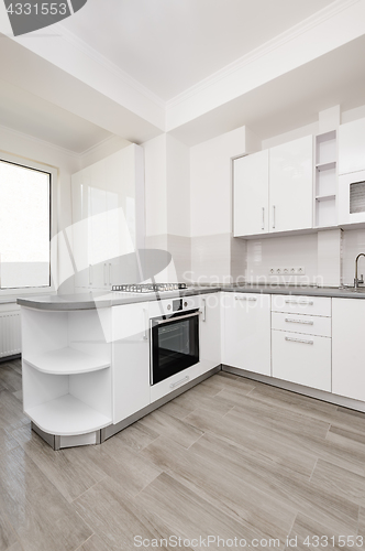 Image of Modern white kitchen