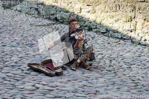 Image of A street musician.