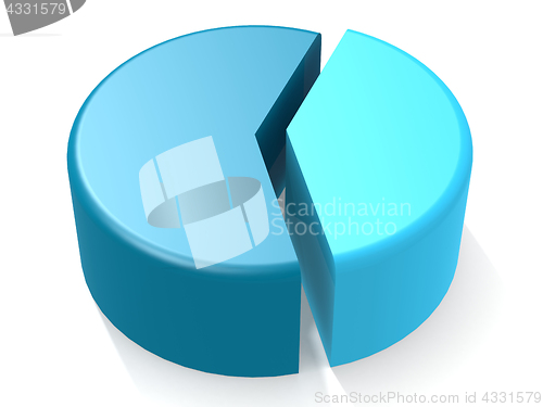 Image of Blue pie chart with 40 percent