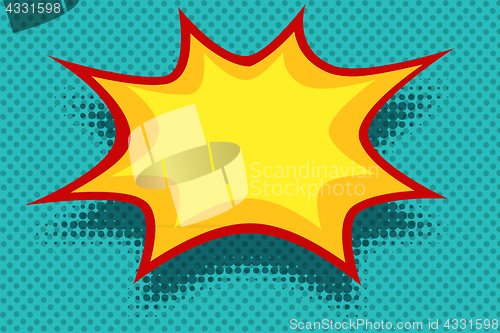 Image of yellow comic book background explosion bubble