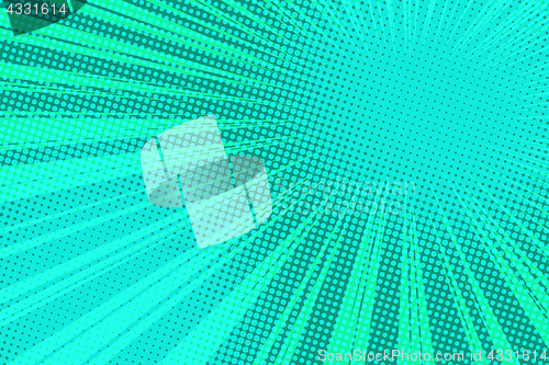 Image of green pop art rays background