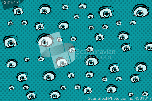 Image of scary eyes background