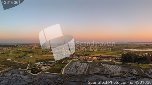 Image of Aerial View of Monte at sunset