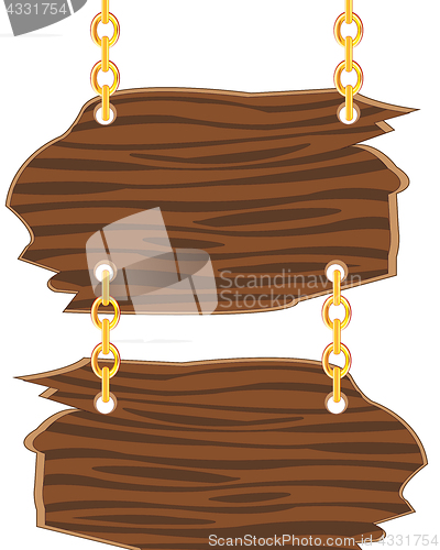 Image of Two boards on golden chain
