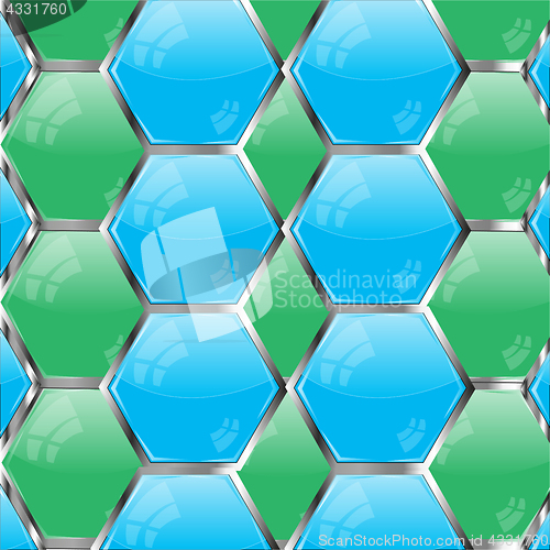 Image of Buttons blue and green