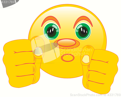 Image of Smiley with fist
