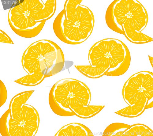 Image of Fruit tangerine pattern