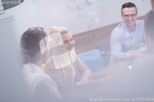 Image of Startup Business Team At A Meeting at modern office building