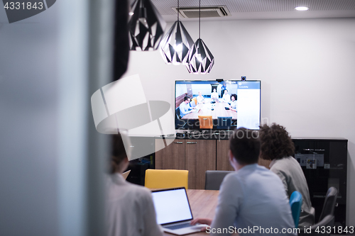 Image of Startup Business Team At A Meeting at modern office building