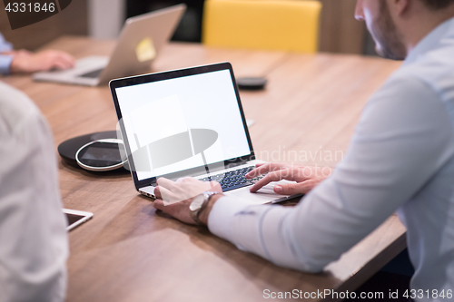 Image of Startup Business Team At A Meeting at modern office building