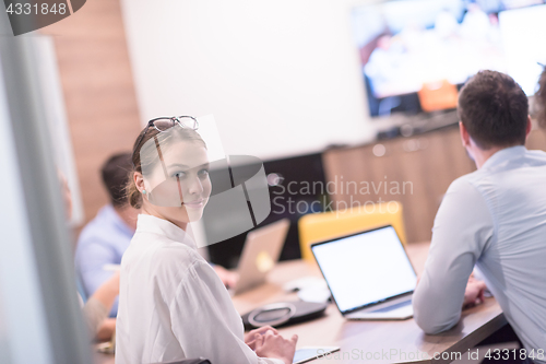 Image of Startup Business Team At A Meeting at modern office building